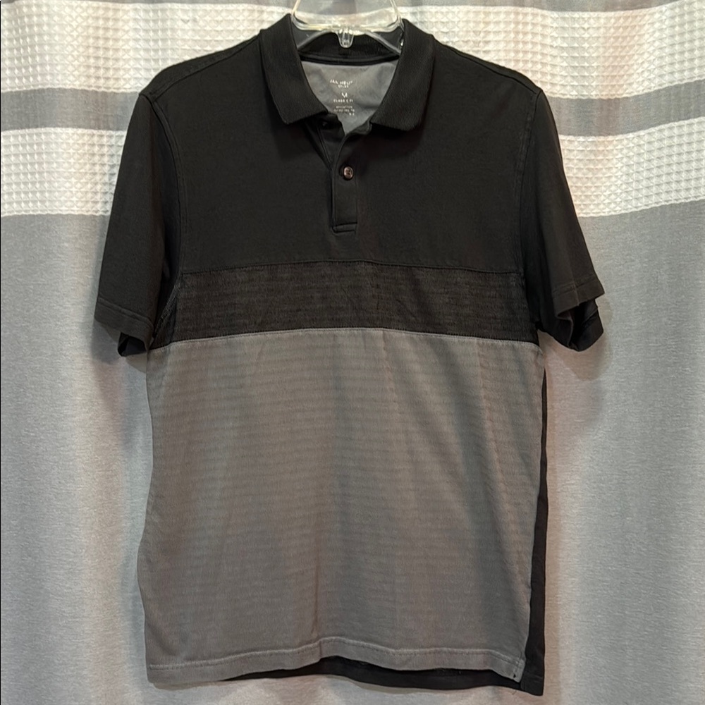 Van Heusen Flex Black and Gray Polo Shirt Classic Fit